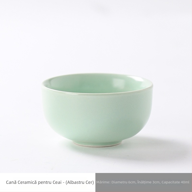 Ceainic Dingyao cu glazură mată, ceramică, Ru Kiln Xishi, set ceai Kung Fu