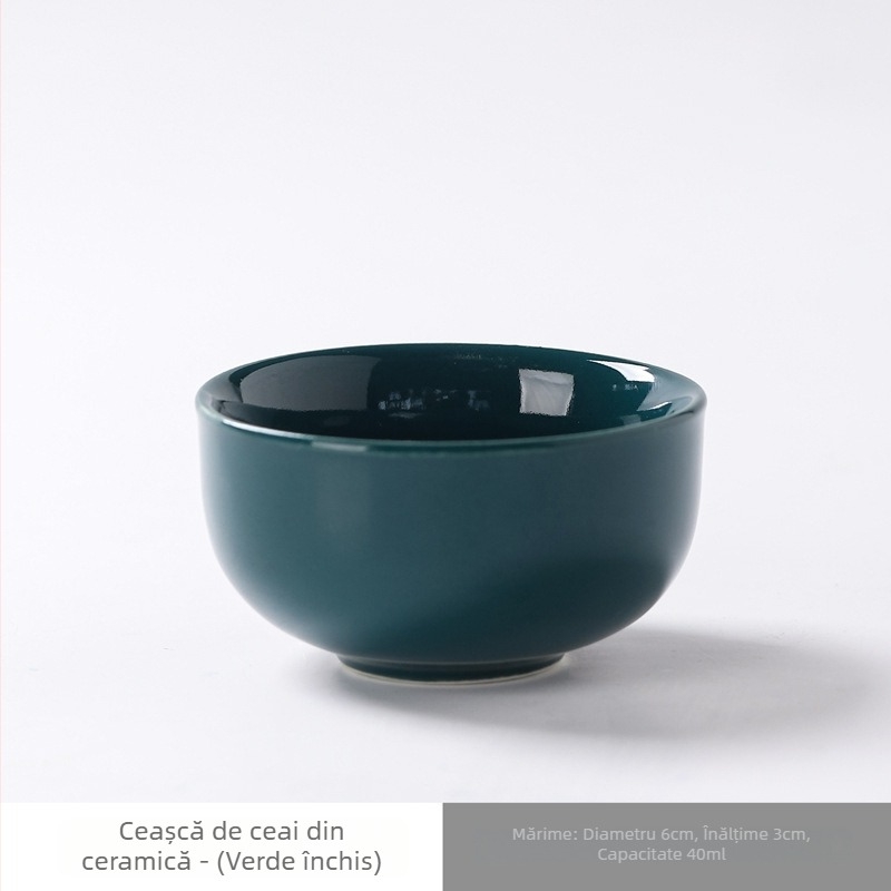 Ceainic Dingyao cu glazură mată, ceramică, Ru Kiln Xishi, set ceai Kung Fu