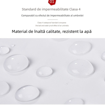 Cortină transparentă EVA pentru duș și separator de cameră, mai groasă, impermeabilă și rezistentă la mucegai, cu căptușeală