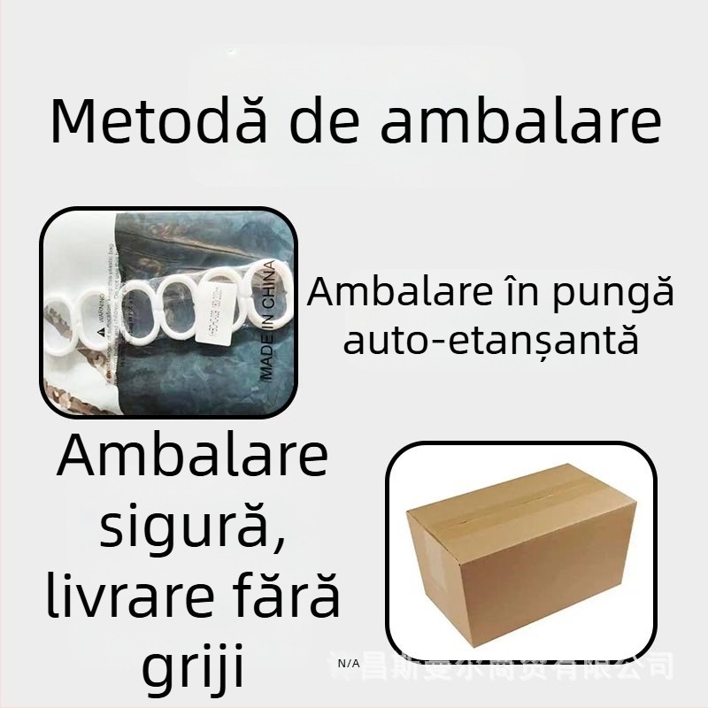Perdea de duș impermeabilă din poliester, îngroșată, personalizabilă, cu design propriu și imprimare a logo-ului