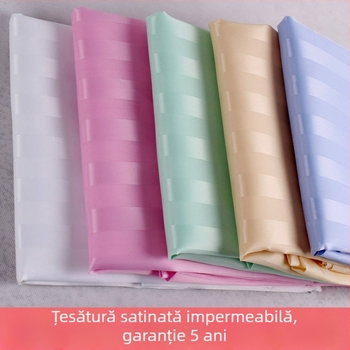 Jiaguan Cortină de duș clasică, cu dungi Yin-Yang, poliester îngroșat, impermeabilă și rezistentă la mucegai