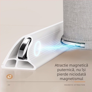 Bandă de barieră pentru apă pentru baie – separare uscat/umed, prag pentru toaletă, perdea de duș magnetică