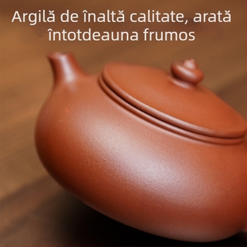 Ceainic Yixing din lut purpuriu, realizat manual, de înaltă calitate, stil retro