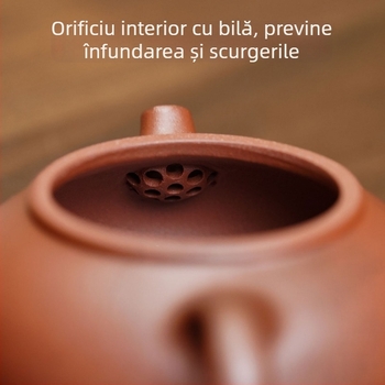 Ceainic Yixing din lut purpuriu, realizat manual, de înaltă calitate, stil retro