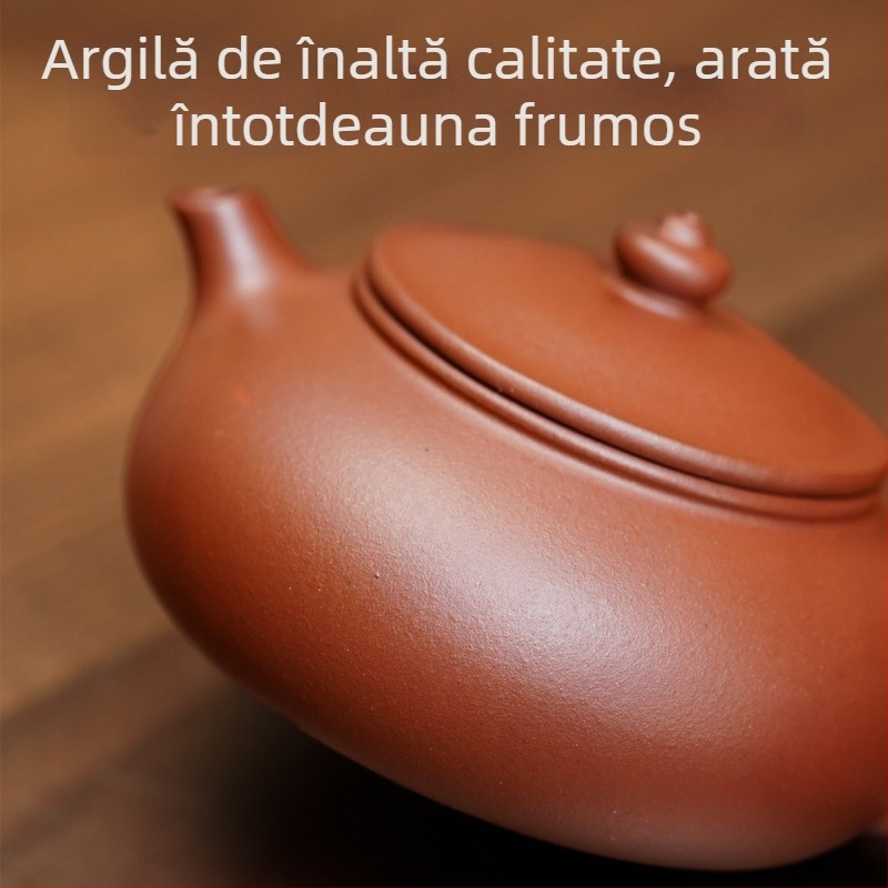 Ceainic Yixing din lut purpuriu, realizat manual, de înaltă calitate, stil retro