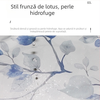 Cortină de duș din poliester, cu imprimeu floral, impermeabilă și rezistentă la mucegai, îngroșată, fără montaj