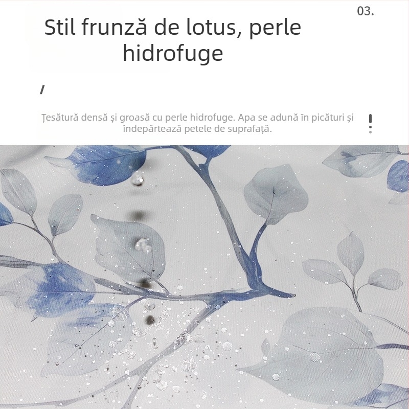 Cortină de duș din poliester, cu imprimeu floral, impermeabilă și rezistentă la mucegai, îngroșată, fără montaj