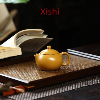 Ceainic Yixing din lut mov, făcut manual, în cutie cadou, personalizabil, ceremonie de ceai Kung Fu