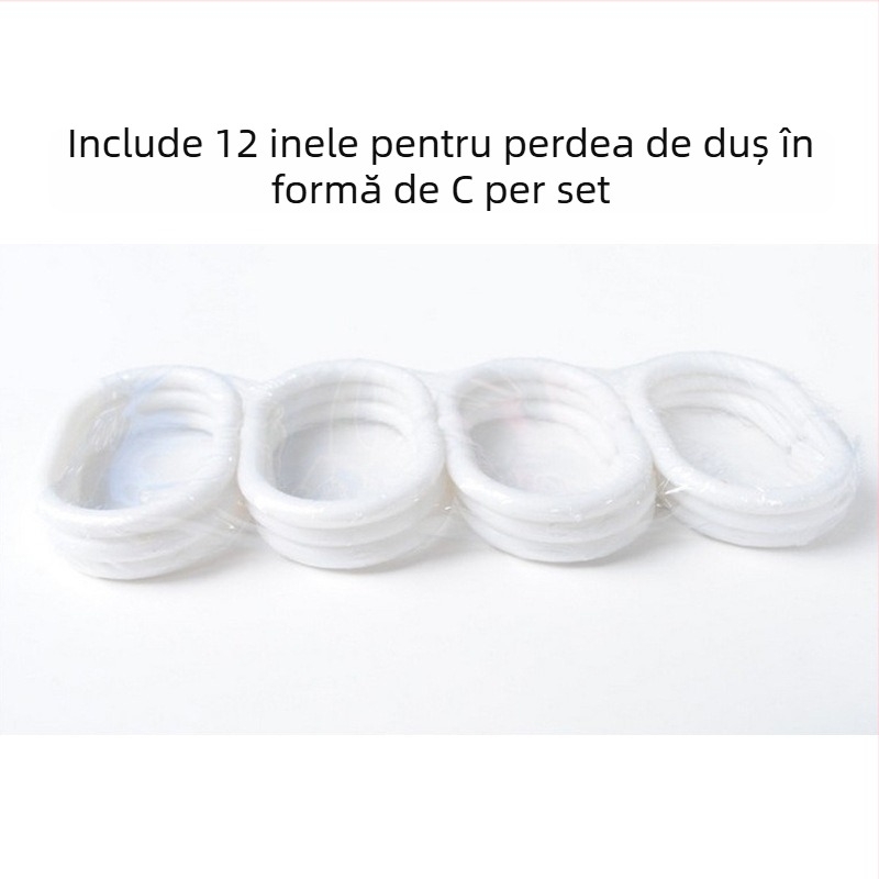 Cortină de duș PEVA cu imprimeu floral estompat, impermeabilă pentru uz zilnic, include inel pentru perdea, logo personalizabil