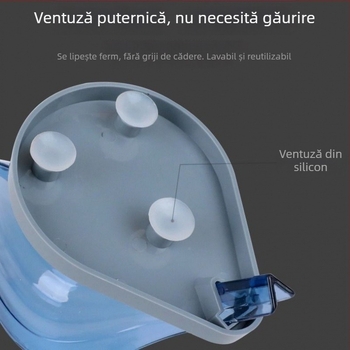 Săpunieră în formă de frunză, cu ventuză, pentru baie, fără găuri, drenaj
