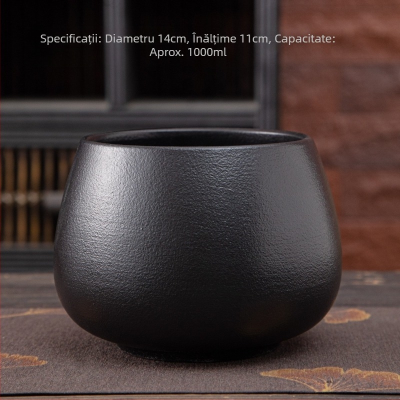Vas ceramic pentru spălarea ceaiului, uz casnic, cu recipiente de apă mici și mari, găleată pentru apă uzată, accesorii pentru ceremonia Gongfu a ceaiului