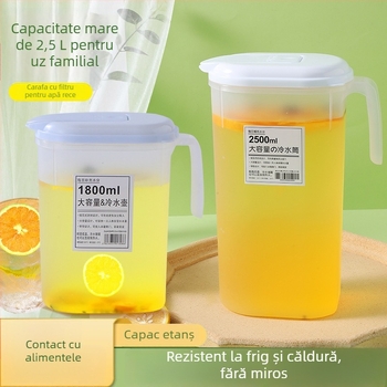 Carafă pentru apă rece, capacitate mare, rezistentă la temperaturi înalte, din material alimentar, pentru sucuri și ceai, infuzie la rece.