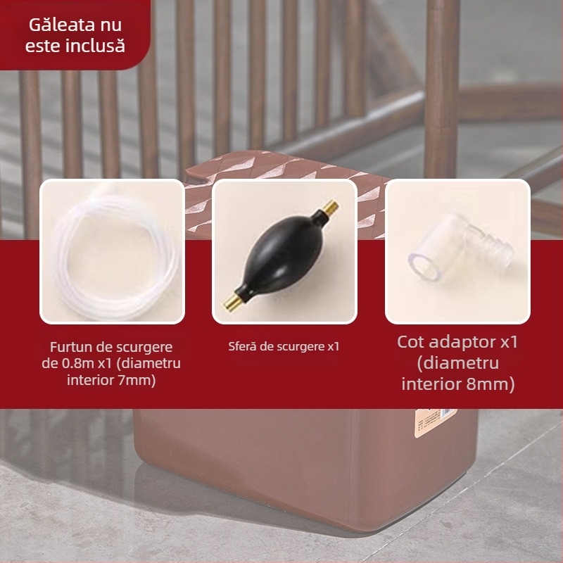 Găleată transparentă pentru resturi de ceai, cu capac – portabilă pentru uz casnic și birou, coș filtrant pentru resturi de ceai