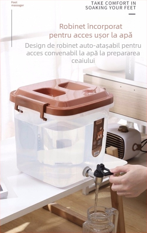 Bidon de 10 litri cu robinet și masă de ceai
