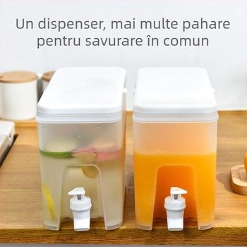 Ceainic rece cu robinet – capacitate mare pentru ceai de fructe și apă cu lămâie, utilizare de vară