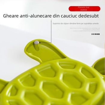 Suport de săpun cu țestoasă verde, design desen animat, raft de depozitare
