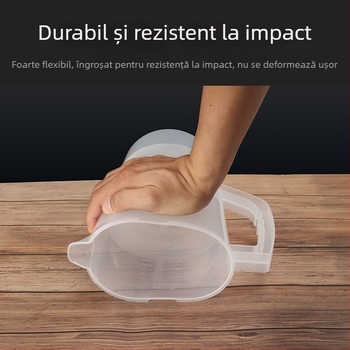 Carafă manuală pentru suc cu agitator spiral din plastic, presă de suc, carafă pentru apă rece, carafă cu felii de lămâie, ustensile pentru ceai cu lapte cu scară