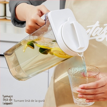 Sticlă de apă rece pentru uz casnic, cu capacitate mare și gură largă, rezistentă la temperaturi înalte, capac etanș cu filet, potrivită pentru sucuri, lapte, ceai și apă rece