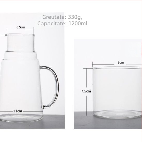 Ceainic din sticlă rezistent la temperaturi, design japonez creativ, set de ceai pentru casă, vară.
