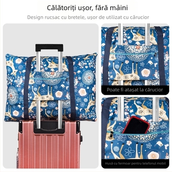 Geantă de voiaj cu capacitate mare, compatibilă cu bagaje pe roți, organizator portabil pentru călătorii de afaceri, geantă ușoară de mână pentru femei