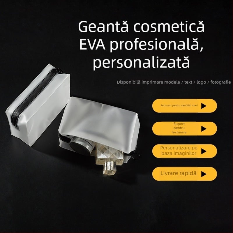 Geantă de machiaj din EVA pentru călătorii, gentuță de toaletă portabilă, capacitate mare, multifuncțională, rezistentă la apă și umezeală