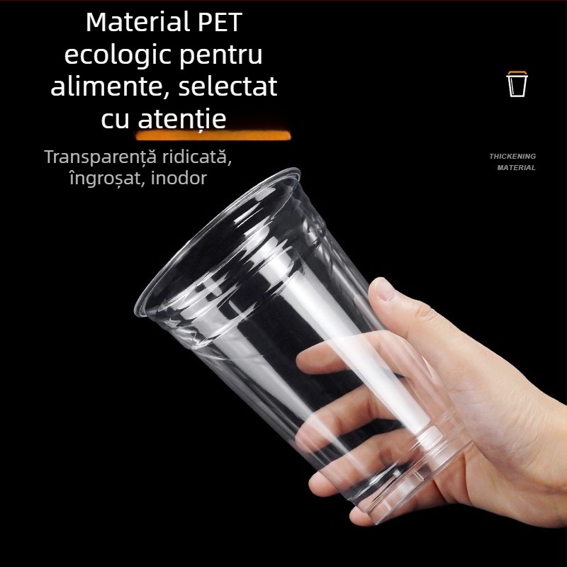 Pahar de unică folosință pentru cafea, diametru 98 mm, pentru cafea rece și băuturi reci, la pachet, 500–700 ml