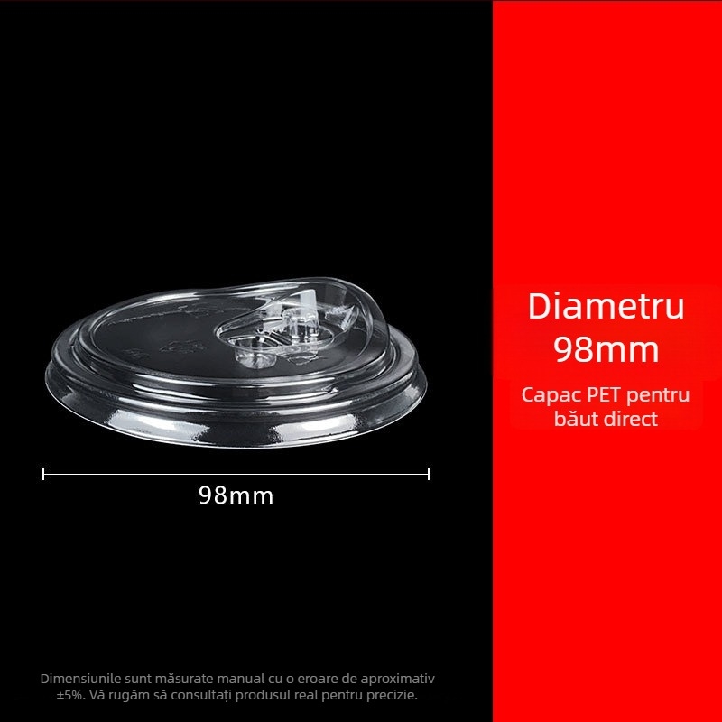 Pahar de unică folosință pentru cafea, diametru 98 mm, pentru cafea rece și băuturi reci, la pachet, 500–700 ml