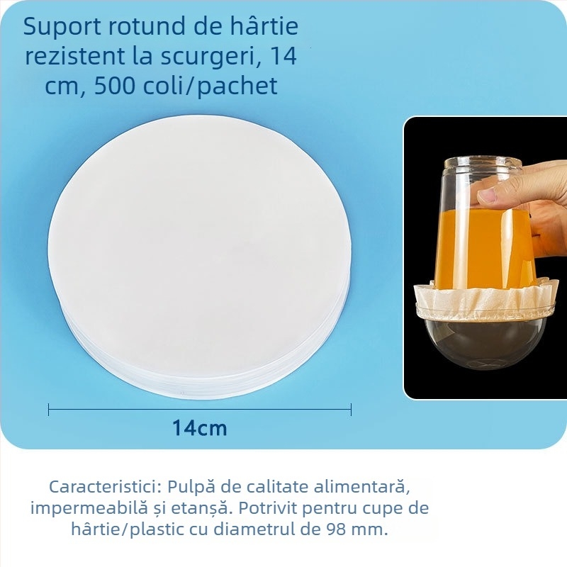 Pahar de unică folosință pentru cafea, diametru 98 mm, pentru cafea rece și băuturi reci, la pachet, 500–700 ml