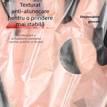 Mănuși de unică folosință pentru catering și uz casnic, folie PE îngroșată, mănuși transparente durabile, mărime mare, pentru manipularea alimentelor