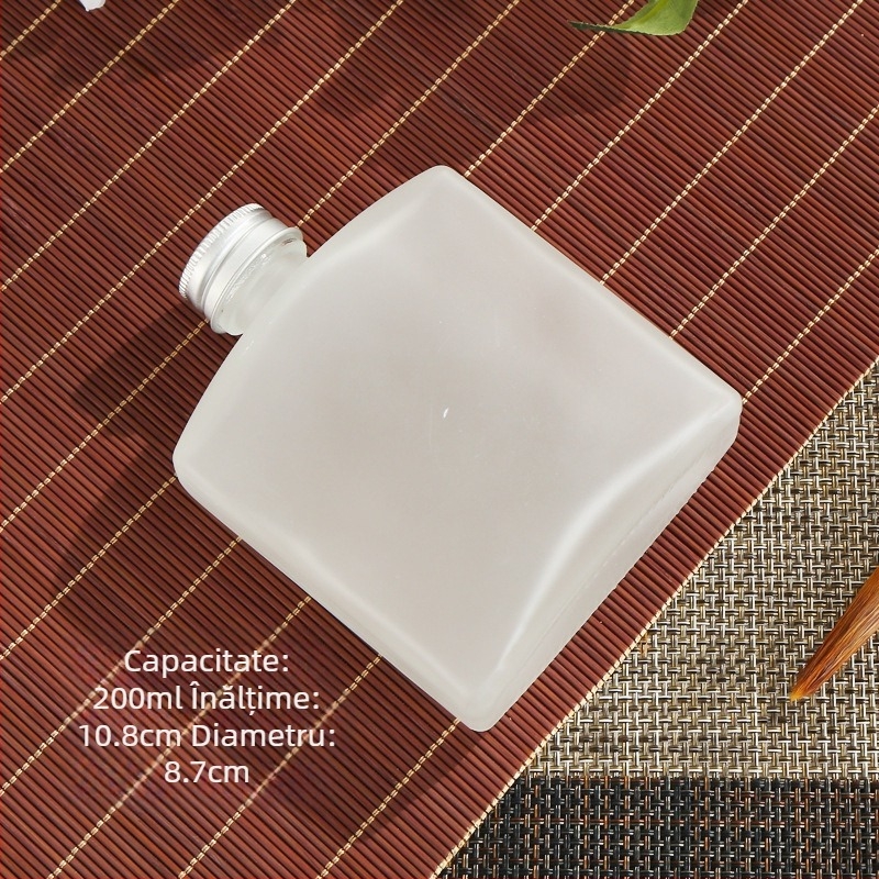 Sticle mini din sticlă pentru cafea cold brew, băuturi și sucuri — corp plat pătrat sau rotund, mat sau transparent, 50-500 ml