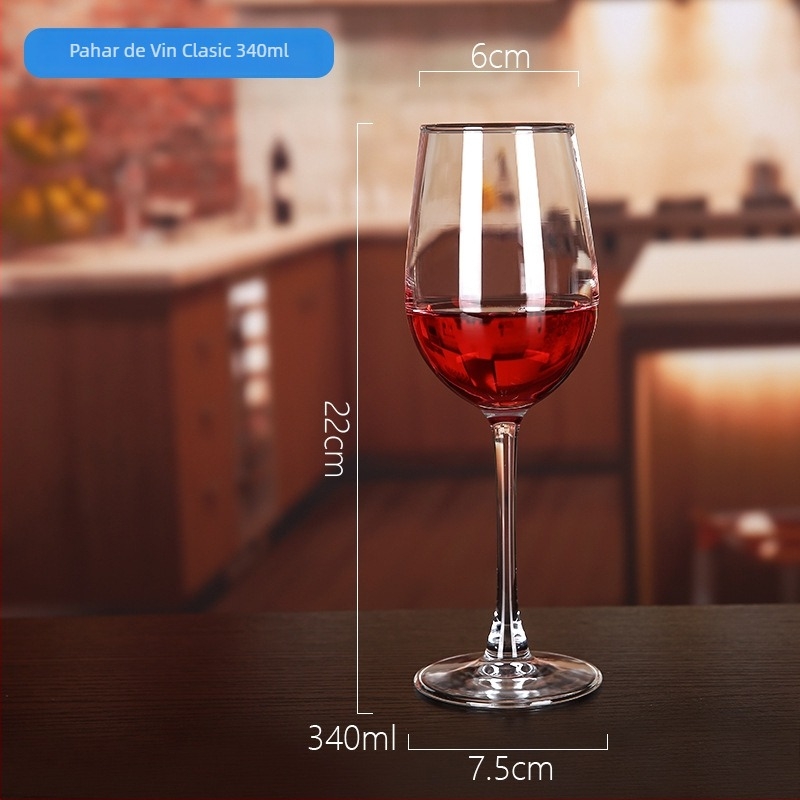 Set de pahare din cristal pentru vin roșu, 6–10 bucăți, capacitate 301–400 ml, pahare cu picior