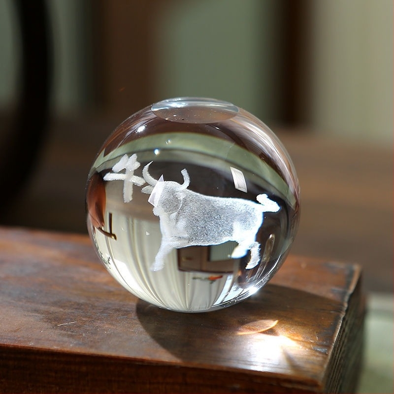Friendship capac din sticlă de cristal cu tavă pentru setul de ceai zodiacal — accesorii pentru ceremonia ceaiului și decor pentru animale de ceai