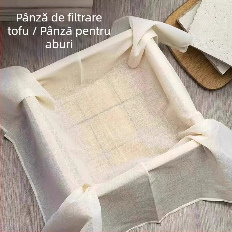Pânză filtrantă din bumbac de calitate alimentară, plasă fină, pentru uz casnic; filtrare a laptelui de soia și tofu, aburirea orezului