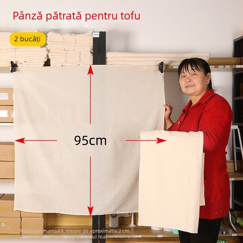 Pânză filtrantă din bumbac de calitate alimentară, plasă fină, pentru uz casnic; filtrare a laptelui de soia și tofu, aburirea orezului