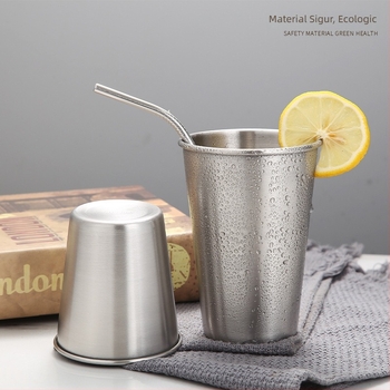 Pahar de bere din oțel inoxidabil 304, cu un singur perete, 400–500 ml, gravură personalizată