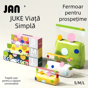 Pungă sigilată pentru alimente, pungă groasă pentru uz casnic cu fermoar, pungă de ambalare cu fermoar pentru frigider și congelator, porționare
