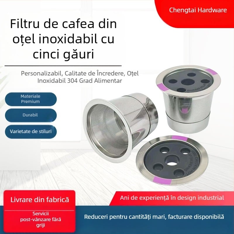 Echipament pentru cafea personalizat, carcasă de capsulă K-Cup din oțel inoxidabil, reutilizabil pentru aparate de cafea, filtru de cafea