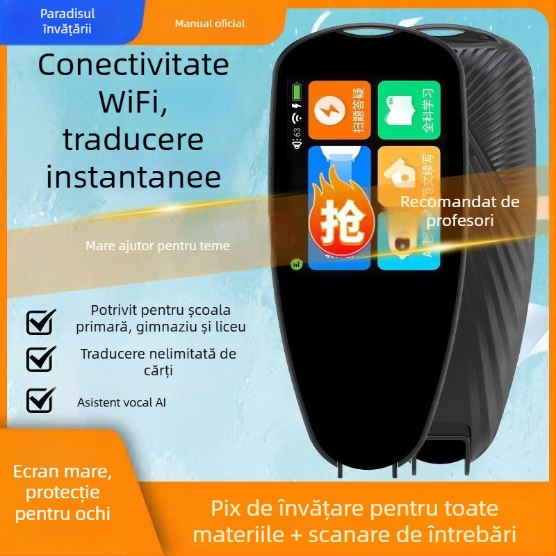 Pix de citire WiFi inteligent cu dicționar englez și traducere offline — stilou multifuncțional de scanare pentru elevi