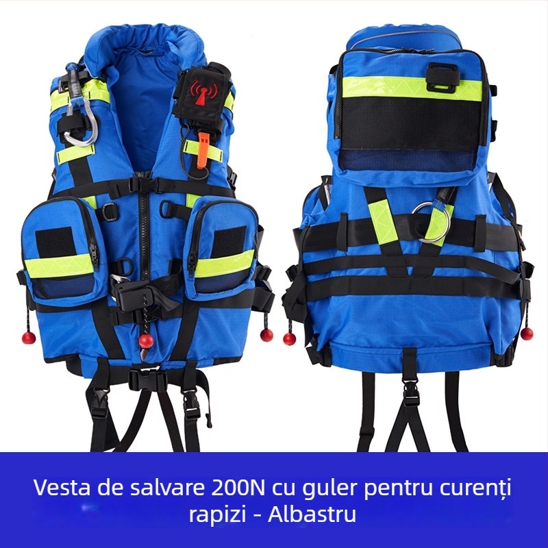 Vestă de salvare cu plutire ridicată pentru intervenții în ape, 200N, echipament de salvare pentru situații de urgență la inundații
