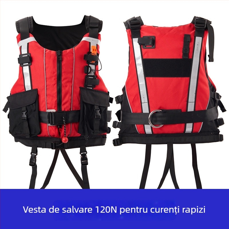Vestă de salvare cu plutire ridicată pentru intervenții în ape, 200N, echipament de salvare pentru situații de urgență la inundații