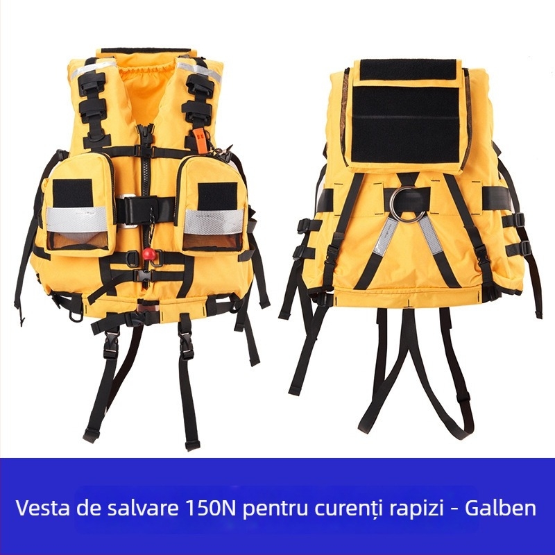 Vestă de salvare cu plutire ridicată pentru intervenții în ape, 200N, echipament de salvare pentru situații de urgență la inundații