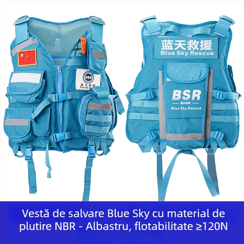 Vestă de salvare cu plutire ridicată pentru intervenții în ape, 200N, echipament de salvare pentru situații de urgență la inundații