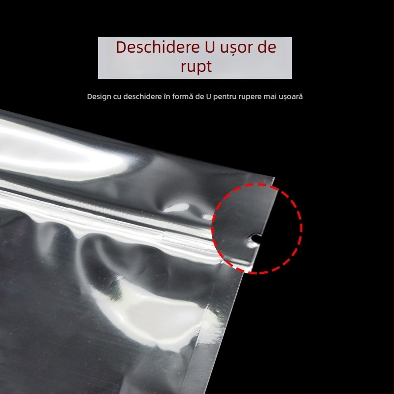 Pungă mare pentru ceai din folie de aluminiu, etanșă la umezeală, autosigilantă, în mai multe dimensiuni