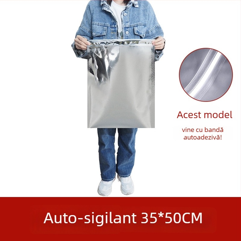 Pungă mare pentru ceai din folie de aluminiu, etanșă la umezeală, autosigilantă, în mai multe dimensiuni