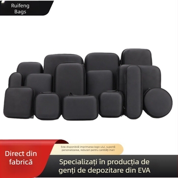 Cutie EVA de depozitare pentru căști și electronice 3C, husă rotundă rezistentă la apă, cutie EVA personalizabilă