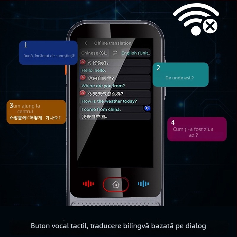 M30 Traducător Vocal Inteligent, Portabil, cu traducere offline pentru arabă și rusă, interpretare simultană pentru călătorii și afaceri
