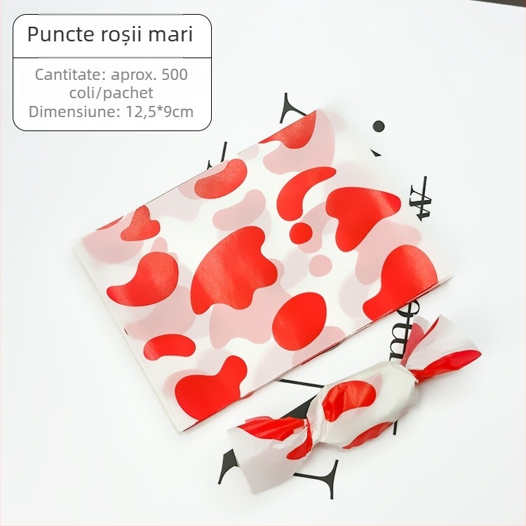 Hartie de înfășurat pentru nugát și bomboane, groasă, imprimare flexografică, 500 buc