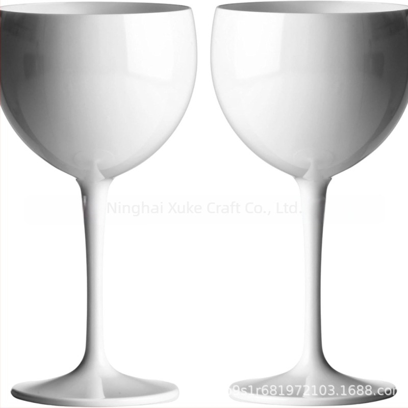 Pahare de vin roșu, pahare albe din acrilic pentru lichior, pahare de vin din plastic, pahare cu picior din acrilic, la comandă