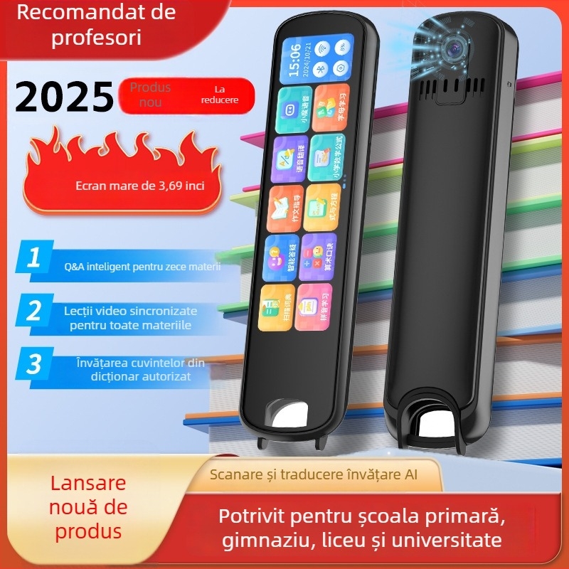 PalmBeauty Stilou inteligent de citire cu fotografiere pentru toate materiile, dicționar englez offline și traducere pentru clasele primar și gimnazial – dispozitiv educațional