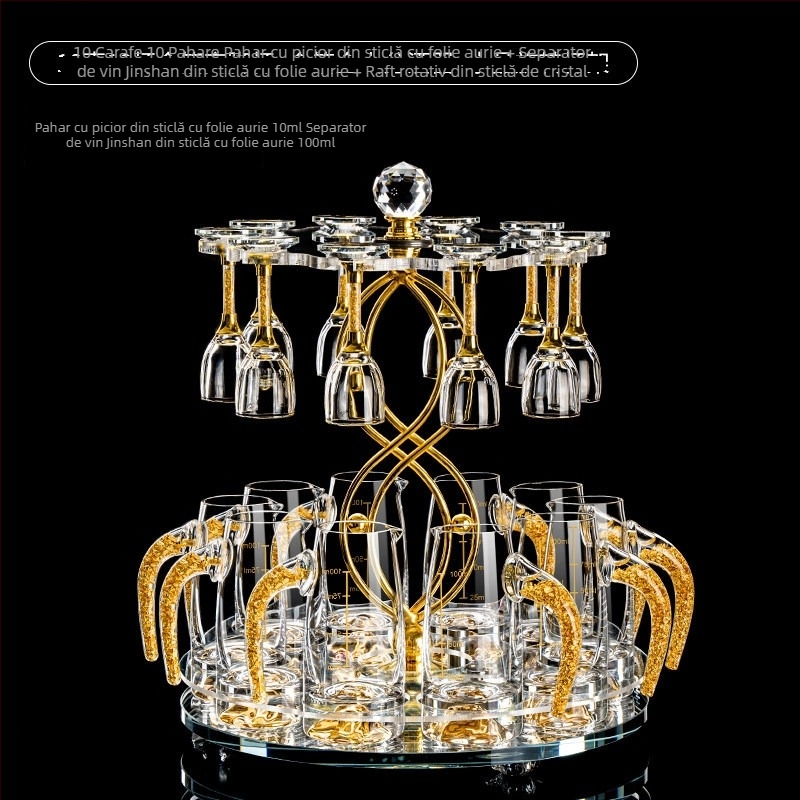 Cupe de băut în stil chinezesc pentru uz casnic, din sticlă cristal, pahare mici de vin elegante cu dozator, set de pahare și suport pentru pahare